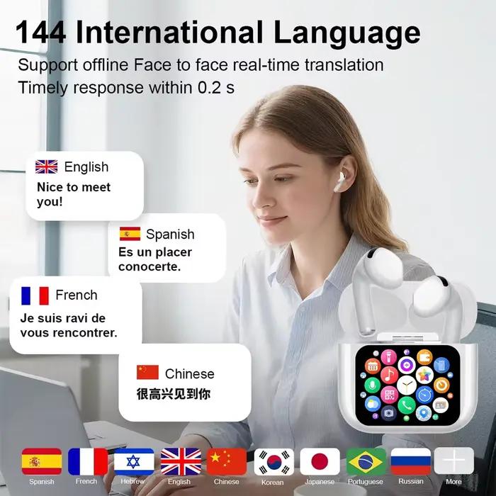 Écouteurs sans fil avec traducteur en temps réel