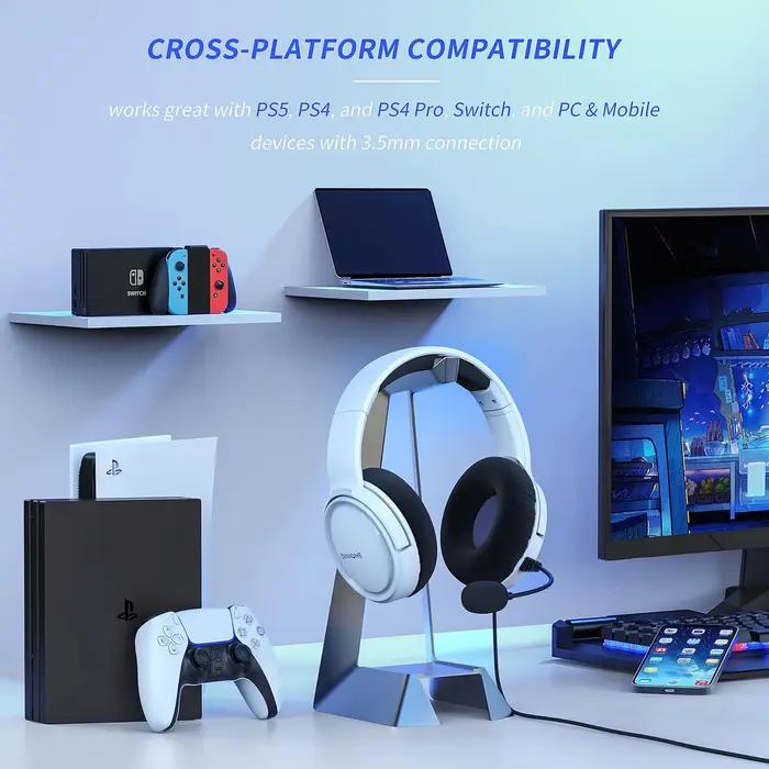 Casque de jeu BINNUNE avec micro pour PS4 PS5 Xbox Series X | S