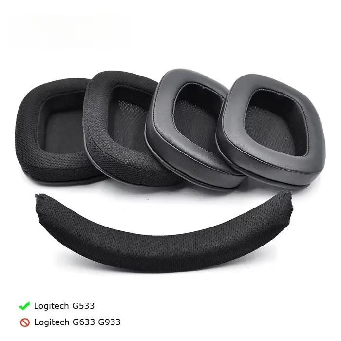 WiPrintsauna Band pour Logitech G533 G 533, coussinets d'oreille, coussin, cache-oreilles, casque de jeu sans fil