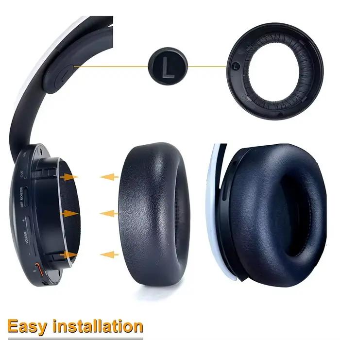 Oreillettes de remplacement pour Sony PlayStation PS5 Pulse 3D en cuir avec mousse à mémoire de forme pour une expérience sonore confortable et immersive pour gamer occassions spéciales