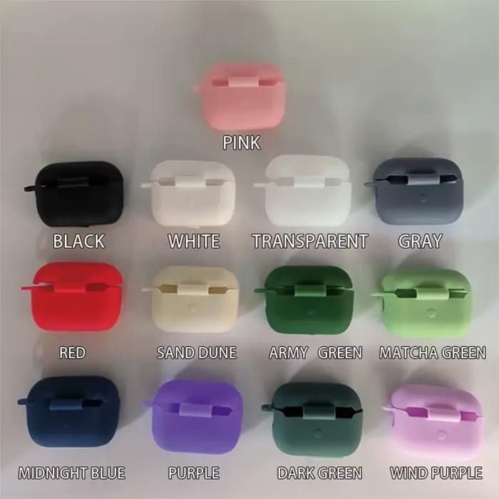 Pour AirPods Pro étui de protection Silicone nouvelle couleur unie Apple Bluetooth casque coque souple housse