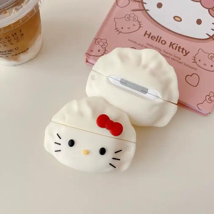 Pour Airpods 1 2 3 4 Pro Pro 2 délicieux mignon boulette chat écouteur oreille sac étui avec crochet boucle
