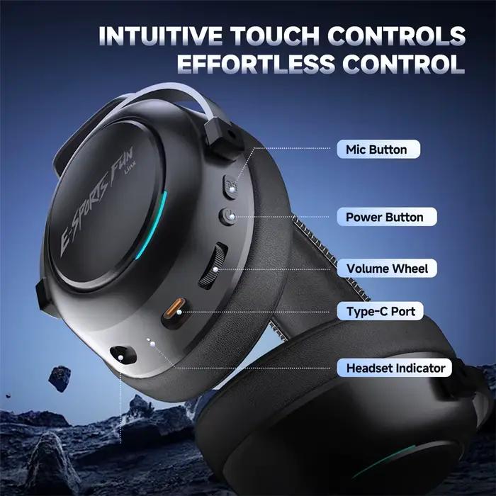 Casque de jeu professionnel sans fil Bluetooth 6.0