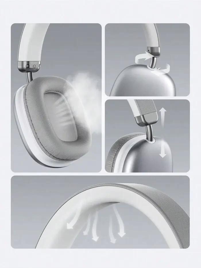 Casque Bluetooth sans fil supra-auriculaire HiFi pour musique et jeux