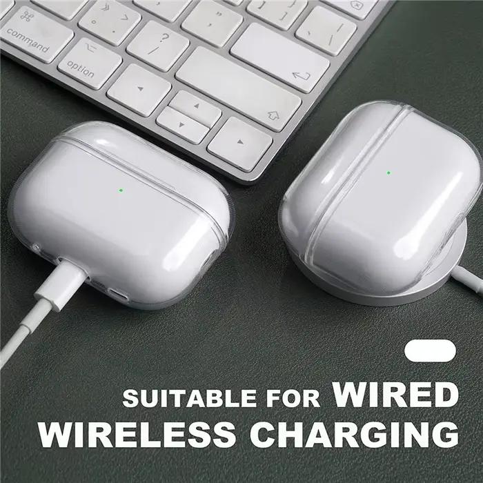 Étui pour écouteurs en TPU souple transparent avec lanière pour Airpods Pro 2 3 2e génération Air Pods 4 3 1 3e 2024