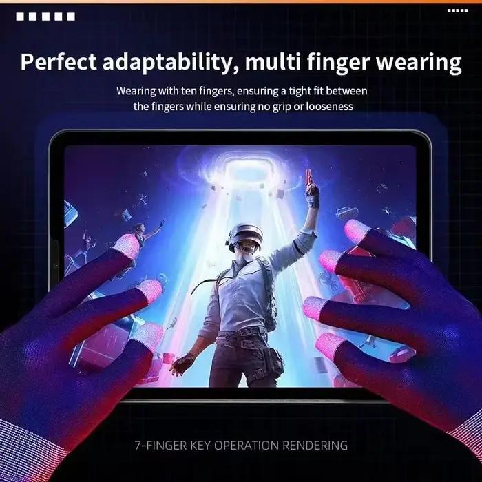 Gants de jeu Kanlennys Room en fibre d'argent pour performances optimales en jeux mobiles et consoles pour joueurs exigeants