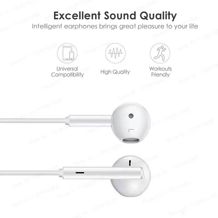 Ecouteurs intra-auriculaires ANLUAN en métal avec microphone et prise en charge d'Apple Siri pour iPhone 16 Pro Max 15 14 13 12 11 XS XR 8 6 7 occassions spéciales