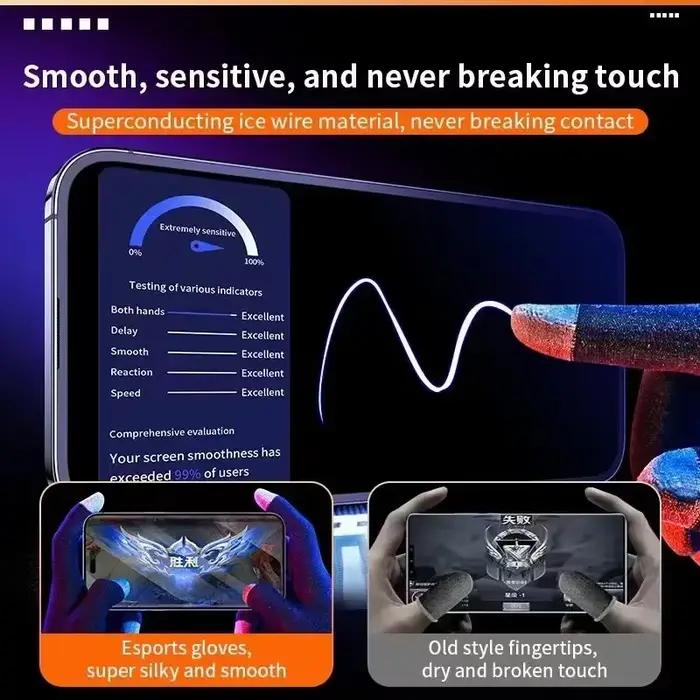 Gants de jeu Kanlennys Room en fibre d'argent pour performances optimales en jeux mobiles et consoles pour joueurs exigeants