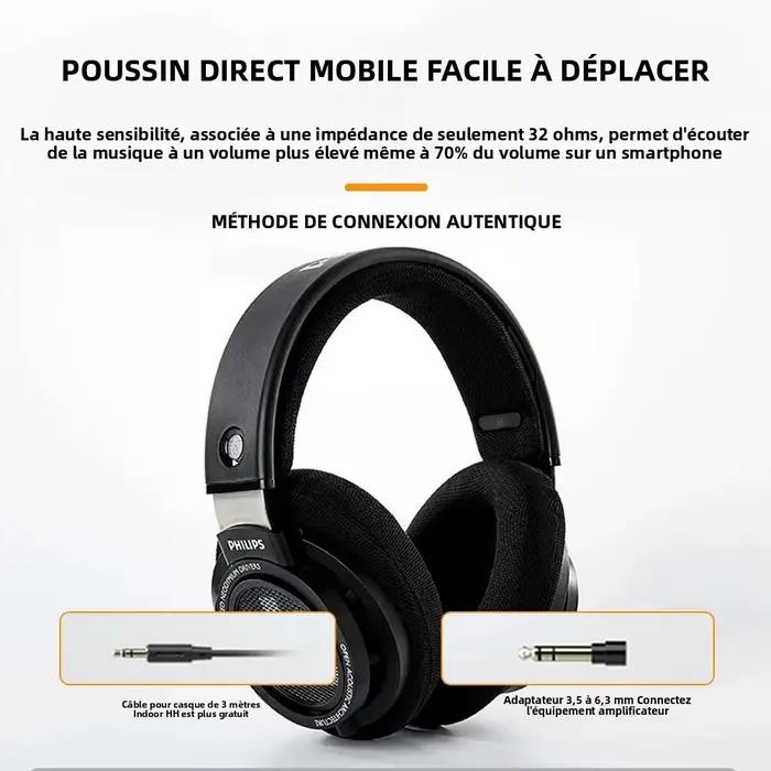 Philips SHP9500 casque filaire monté sur la tête HiFi stéréo écouteur moniteur classe musique écouteurs e-sports jeu