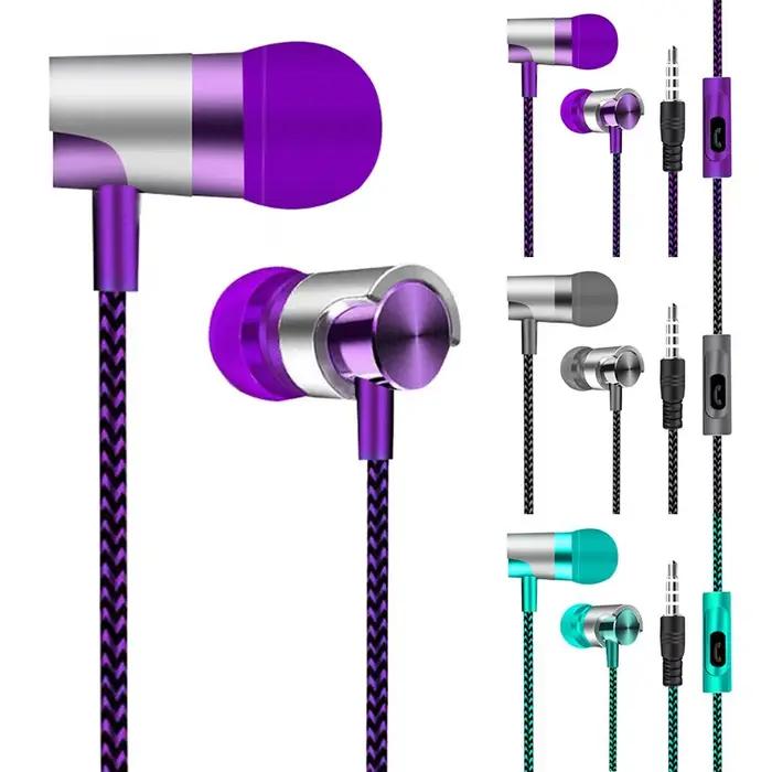 Écouteurs intra-auriculaires filaires MIIQNUS avec microphone et contrôle de volume pour mobiles et sports