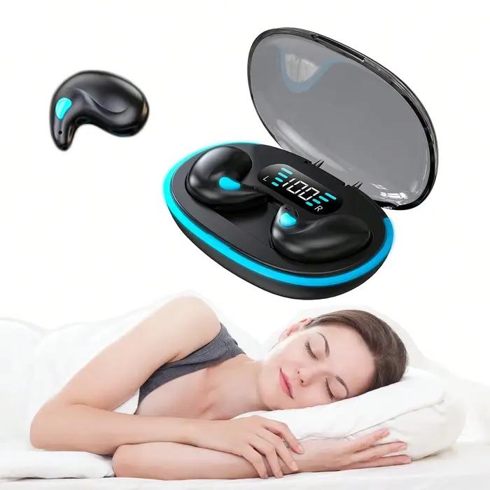 Ecouteurs sans fil Bluetooth TWS oreillettes pour dormir travail stéréo cachés annulation active du bruit pour femmes et hommes occasions spéciales