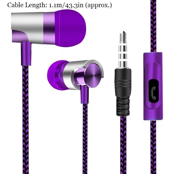 Écouteurs intra-auriculaires filaires MIIQNUS avec microphone et contrôle de volume pour mobiles et sports