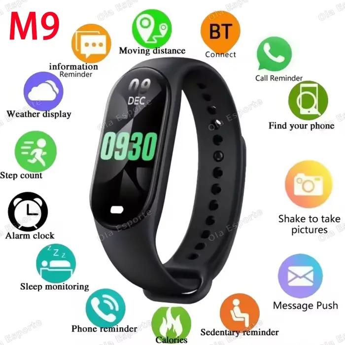 Bandeau Sport Smartwatch Ola Esporte pour Suivi Fitness et Sommeil Bracelet Silicone Multilingue Surveillance Activités Sportives Occasions Spéciales