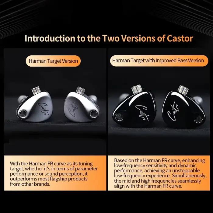KZ Castor dans l'oreille HiFi écouteur 2DD dynamique haut de gamme réglable Armature équilibrée écouteurs moniteur