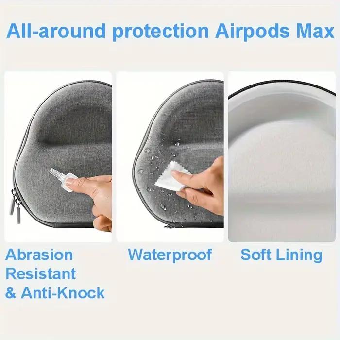 Etui de voyage pour AirPods Max - Organisateur durable et léger avec rangement de câble de chargement pour AirPods Max occassions spéciales déplacements voyages protection élégance