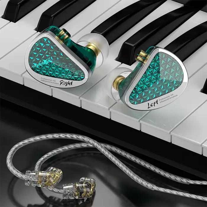 KZ AS16 Pro dans l'oreille écouteurs 16BA Armature équilibrée HIFI basse moniteur casque suppression du bruit