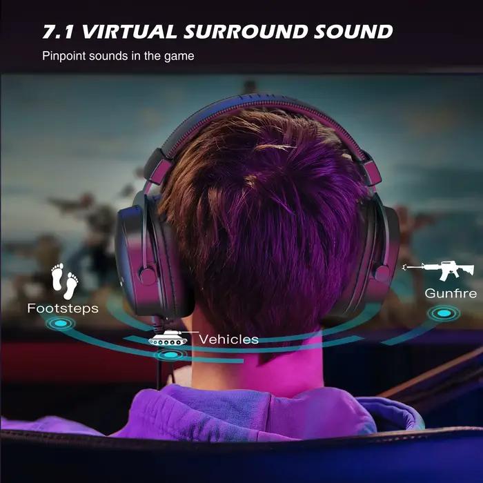 Écouteurs FIFINE en cuir avec son surround 7.1 pour gaming PS5 PC compatibles PS4 PS5 occasions spéciales