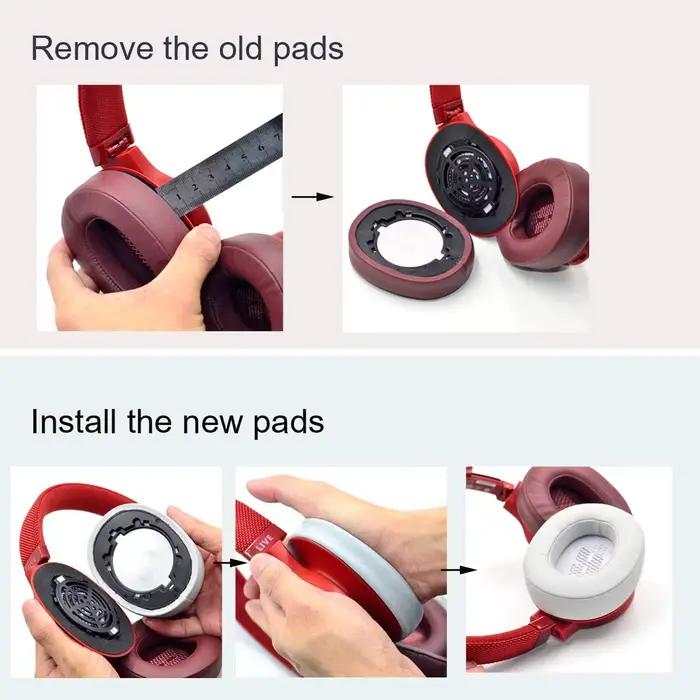 Coussinets d'oreille en cuir mousse souple pour JBL LIVE500BT écouteurs Bluetooth amélioration du confort isolation sonore protection occasion spéciale