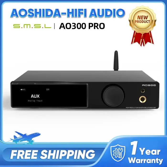 Amplificateur de puissance SMSL AO300 PRO pour écouteurs de haute qualité avec entrées multiples pour une expérience musicale inégalée
