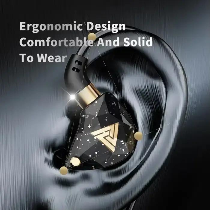 Ecouteurs dynamiques QKZ SK8 avec annulation du bruit pour gamers et audiophiles recherche de qualité sonore cristalline et confort d'utilisation intra-auriculaire