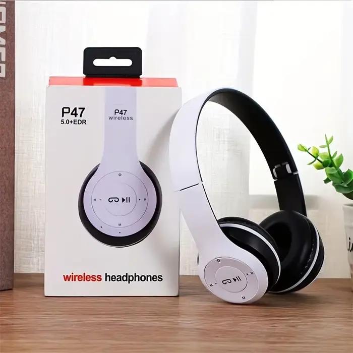 Ecouteurs sans fil P47 Bluetooth 5.0 casque découte pliable avec micro adaptateur USB pour jeu iPhone occasions spéciales