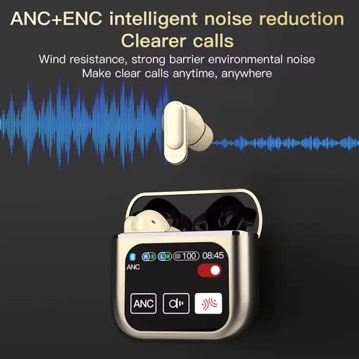 Écouteurs sans fil Bluetooth 5.4 LED affichage casque de jeu Sport