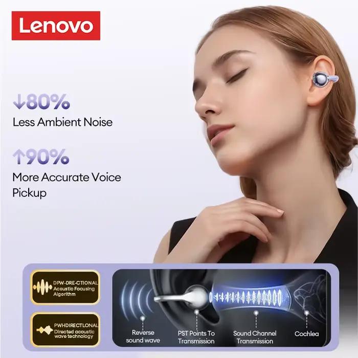 Lenovo LE302 HIFI stéréo sport oreille pince écouteurs OWS Bluetooth 6.0 casque antibruit