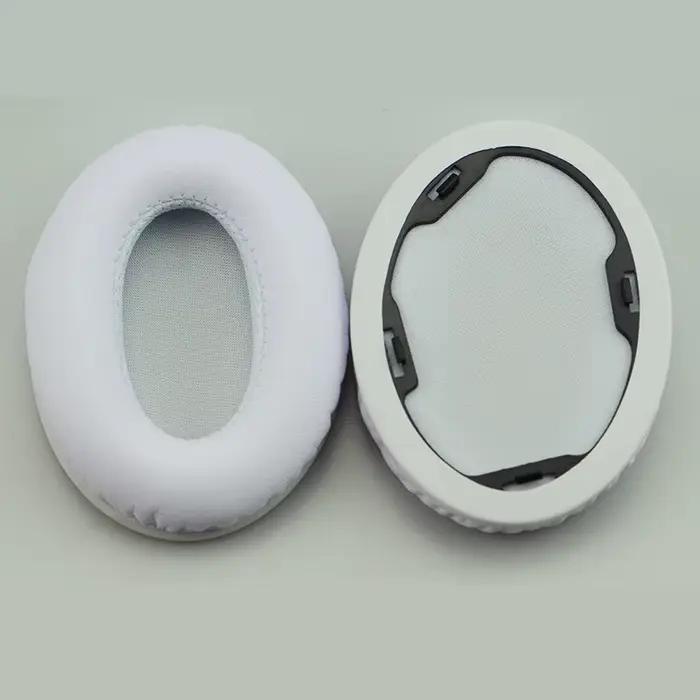 Coussinets d'oreille de remplacement doux et confortables pour écouteurs Beats By Dr Dre Studio 1.0 en cuir protéique noir et blanc pour amélioration de l'audio et du confort