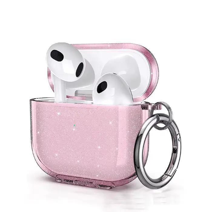 Étui Airpods Pro/Pro2/3/4, accessoires pour écouteurs, housse de casque Bluetooth sans fil, paillettes scintillantes, souple avec Kit de nettoyage