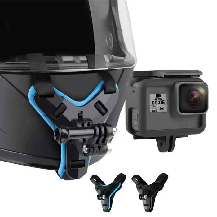 Support de mentonnière pour casque de moto