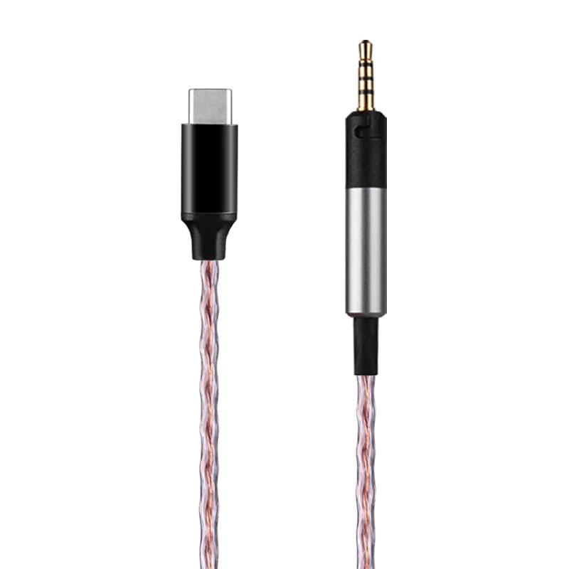 Câble de casque remplaçable TYPE-C vers HD598, pour Sennheiser Audio Technica HD598 HD400pro HD549 H