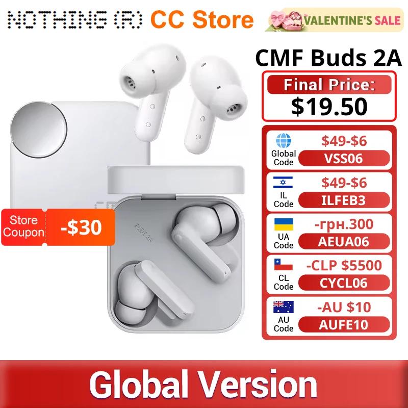 Version Globale CMF by Nothing Buds 2A Écouteurs sans fil intra-auriculaires avec transducteur de 12