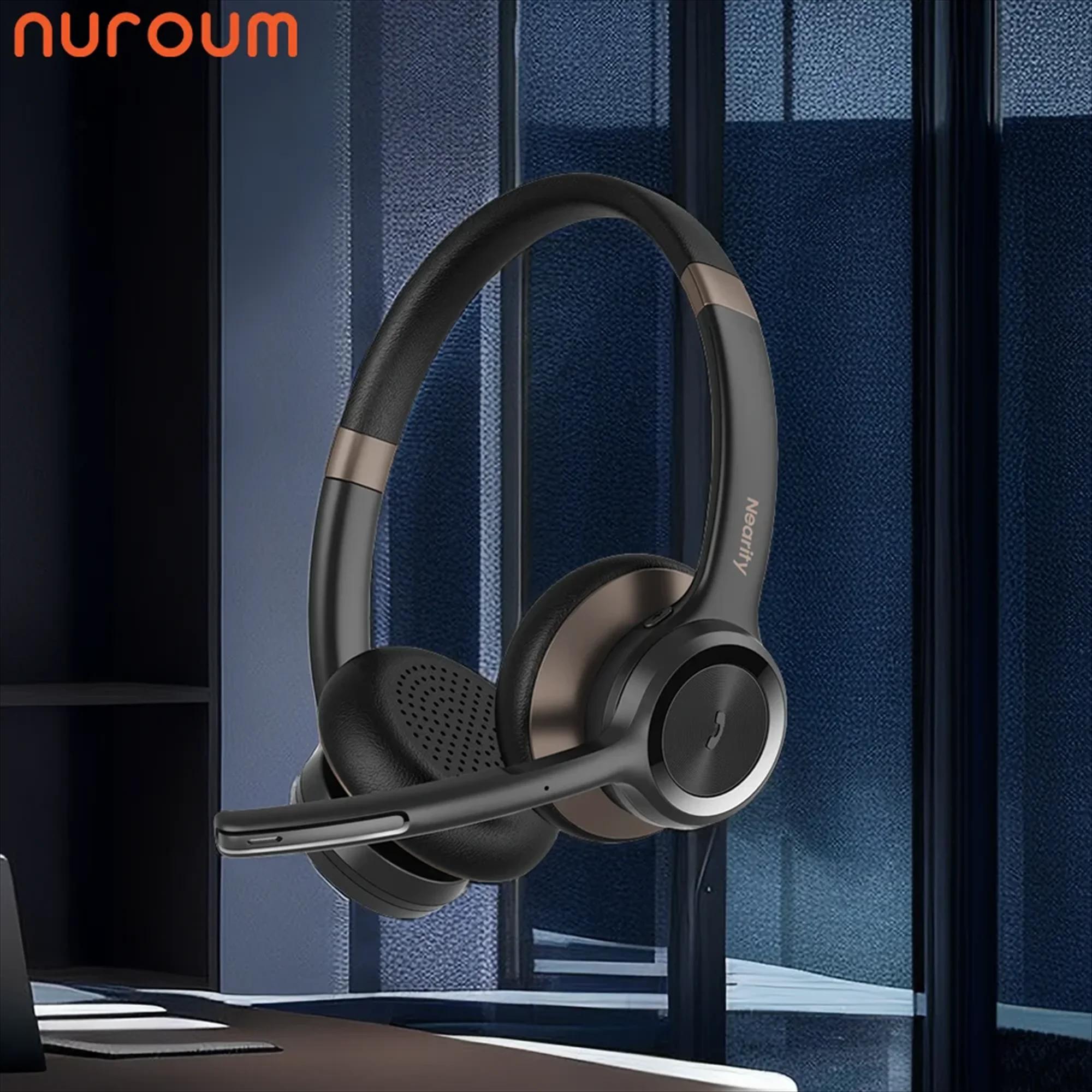 Nuroum Gardens-Casque de bureau sans fil Bluetooth Ai, suppression du bruit, système de conférence,